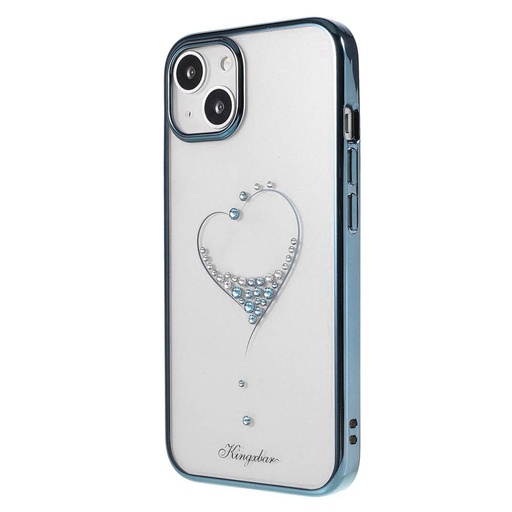 Apple iPhone 13 Kingxbar wish series Swarovski köves hátlap tok (Kék)