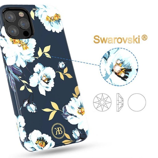 Apple iPhone 12/12 Pro Kingxbar blossom Swarovski köves hátlap tok (multicolor)