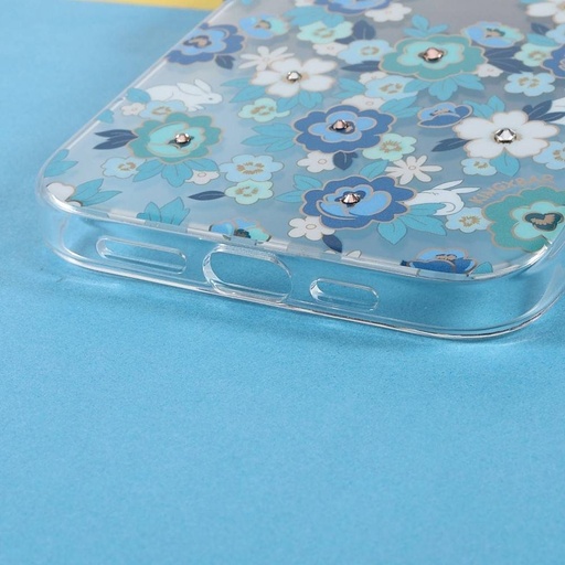 Apple iPhone 13 Pro Kingxbar brilliant Swarovski köves hátlap tok (Kék)
