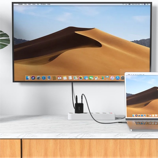 Acefast A17 DEX HUB - PD töltő (QC + PD csatlakozó), PD type-C kábel PD65W multifunkcionális HDMI 4K 60Hz