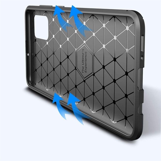 Xiaomi Redmi 10C 4G carbon fiber szilikon hátlap tok, (Kék)