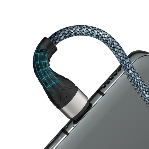XO NB209 micro USB adatkábel (Fekete) – fonott borítás, alumínium ház, 1 m