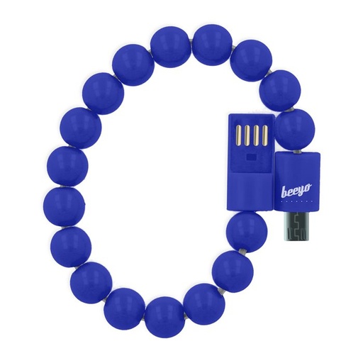 Beeyo karkötő microUSB kábel, tengerkék