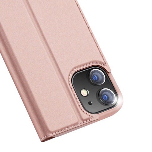 Apple iPhone 12/12 Pro DUX DUCIS skin bőr notesz tok (Rózsaszín)