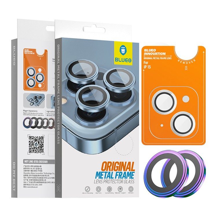Apple iPhone 15 Pro Max BLUEO metal frame kamera védő színes