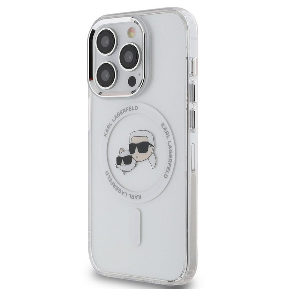 Apple iPhone 11 Karl Lagerfeld IML K&CH Heads Metal Frame MagSafe tok (Átlátszó) – KLHMN61HLSKCH