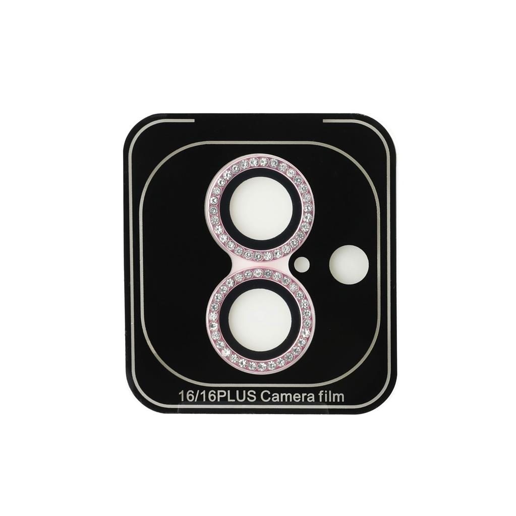 Apple iPhone 16 / 16 Plus Guess Glitter lencsevédő (Rózsaszín) - GUCL162SGGP