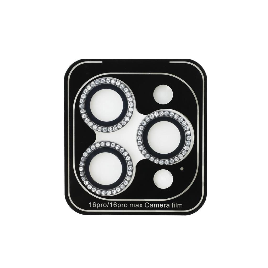 Apple iPhone 16 Pro / Pro Max Guess Glitter lencsevédő (Ezüst) - GUCL163SGGS