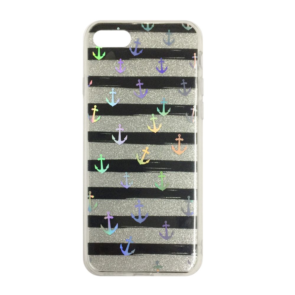 Apple iPhone 6/ 7/ 8 Plus fashion hátlap tok, horgony minta