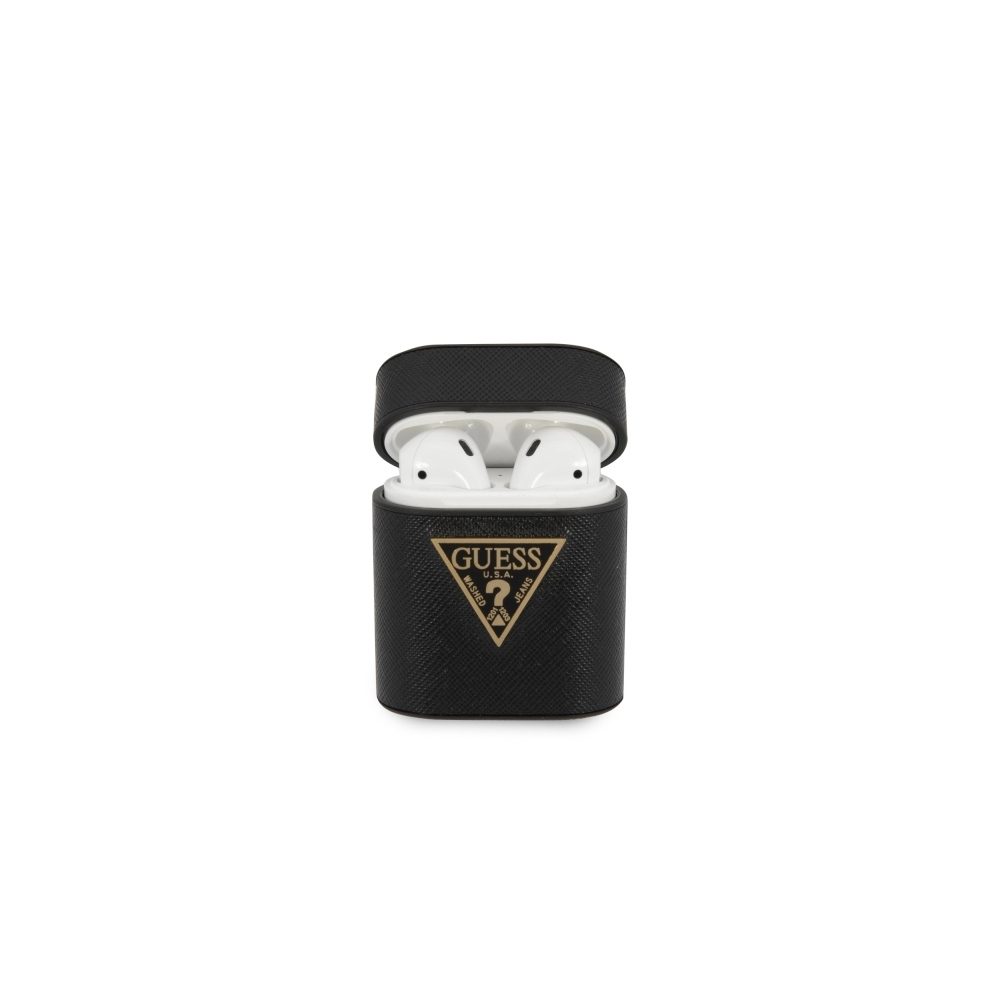 AirPods Guess Saffiano tok (Fekete) - GUACA2VSATMLBK