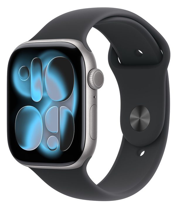 Apple Watch 11 42mm Aluminium Space Gray with Black Sport Band M/L MEQX4