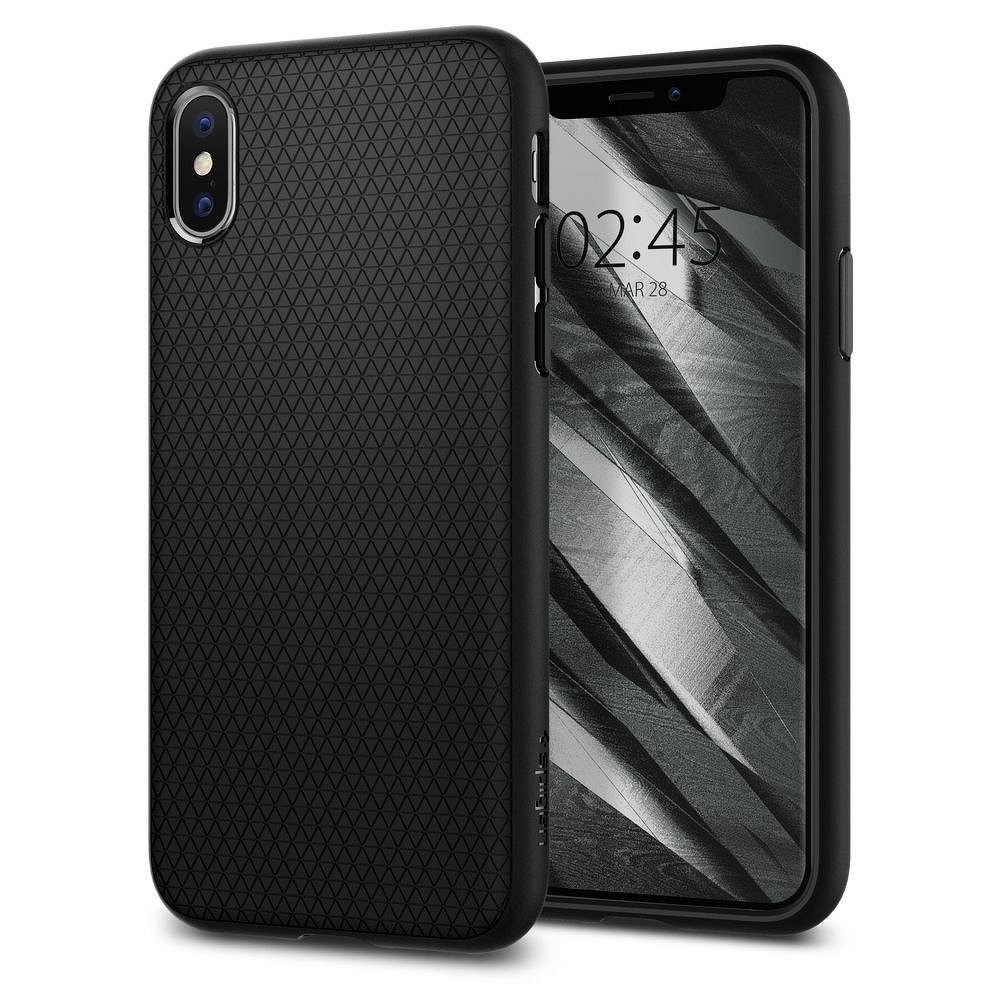 Apple iPhone X / iPhone XS Spigen liquid air prémium hátlap tok (Fekete)