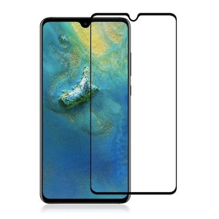 Huawei P40 Lite hajlított üvegfólia, átlátszó (fekete keret)