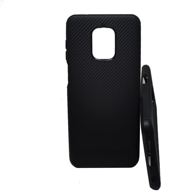 Xiaomi Redmi Note 9 Pro/Note 9S/Note 9 Pro Max carbon protect hátlap tok, (Fekete)