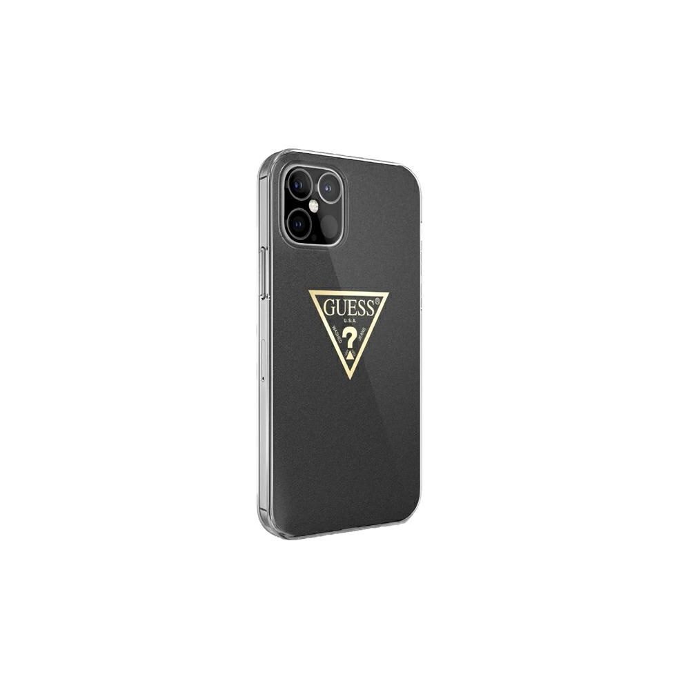 Apple iPhone 12 Pro Max Guess Metallic Collection tok (Fekete) - GUHCP12LPCUMPTBK