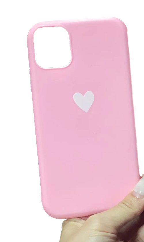 Apple iPhone 12 / iPhone 12 Pro heart TPU hátlap tok (Pink)