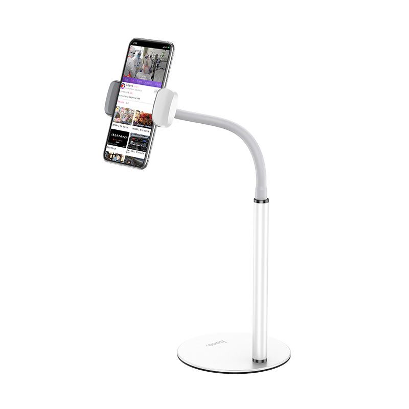 Hoco PH28 asztali telefon- és tablettartó állvány, alumínium ötvözet, 4.7"-10", fehér
