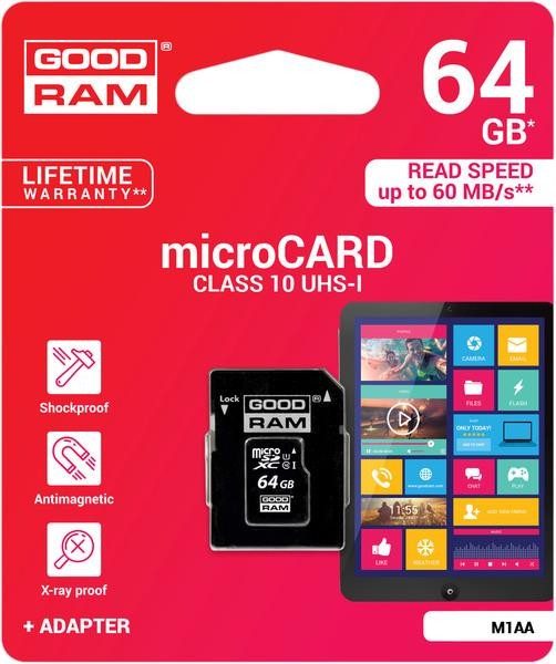 Goodram microSDHC 64GB class10 memóriakártya