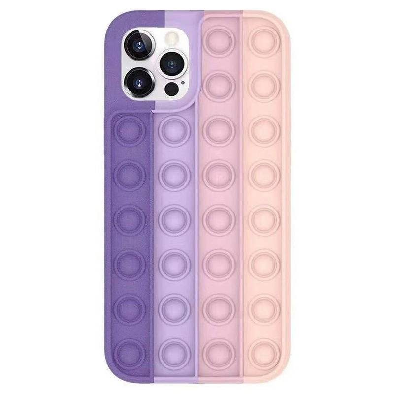 Samsung Galaxy A52 4G/A52 5G/A52s 5G push bubble hátlap tok (lila-pink)