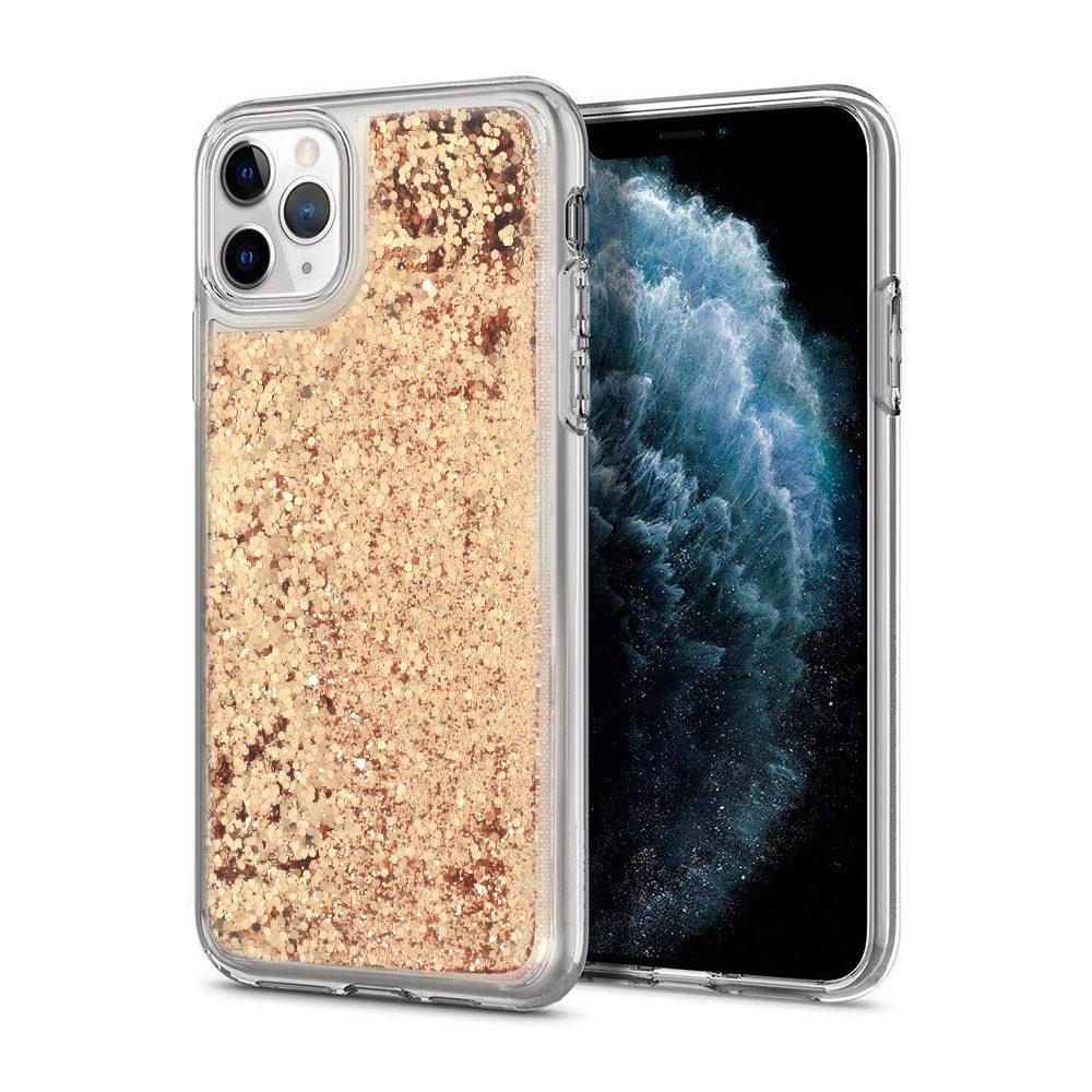 Samsung Galaxy A53 5G liquid glitter hátlap tok (Arany)
