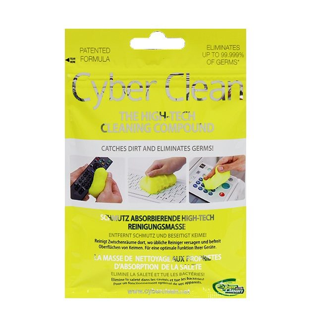 Cyber Clean 80g (simitózáras zacskóban) autó & otthon antibakteriális tisztító massza, sárga