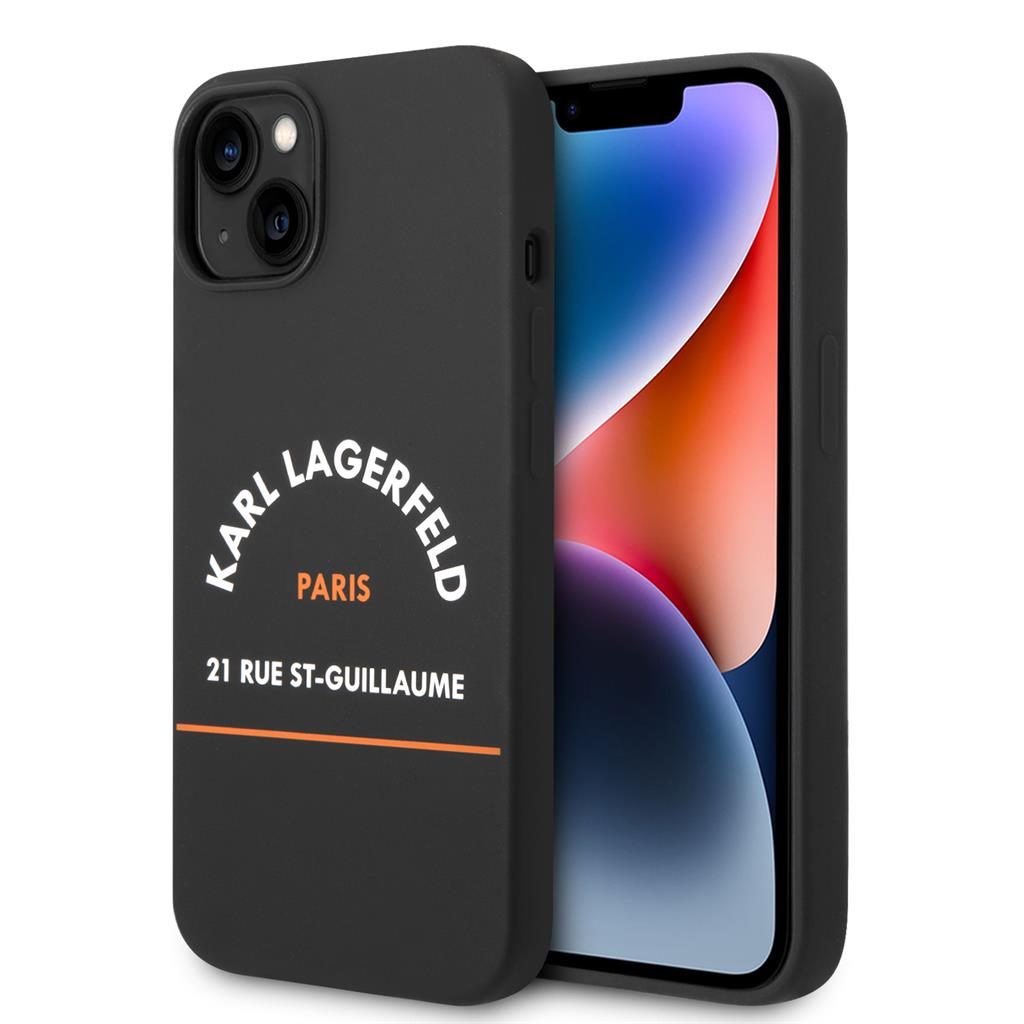 Apple iPhone 14 Karl Lagerfeld Rue St Guillaume tok (Fekete) – KLHCP14SSRSGHLK