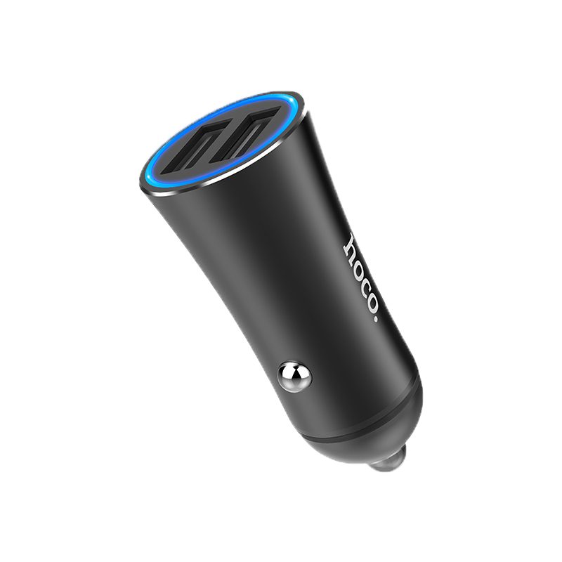 Hoco Z30A autós töltő (2xUSB port), 5V 3,1A, fekete
