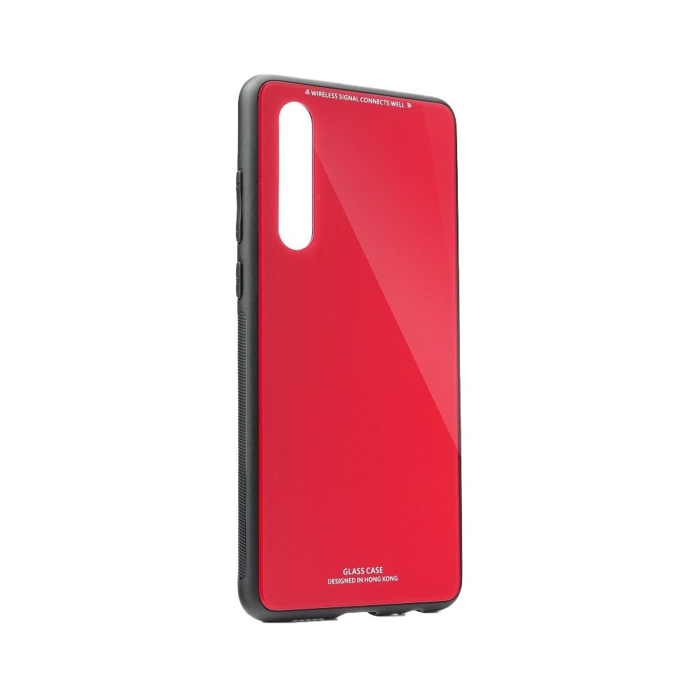 Huawei P30 üveg hátlap tok (Piros)
