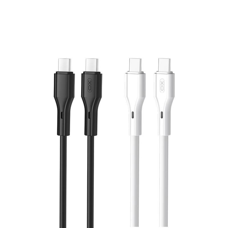 XO NBQ231B Rock Series USB-C–USB-C adatkábel (Fekete) – 60W