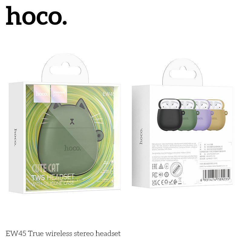 Hoco EW45 vezeték nélküli headset zöld