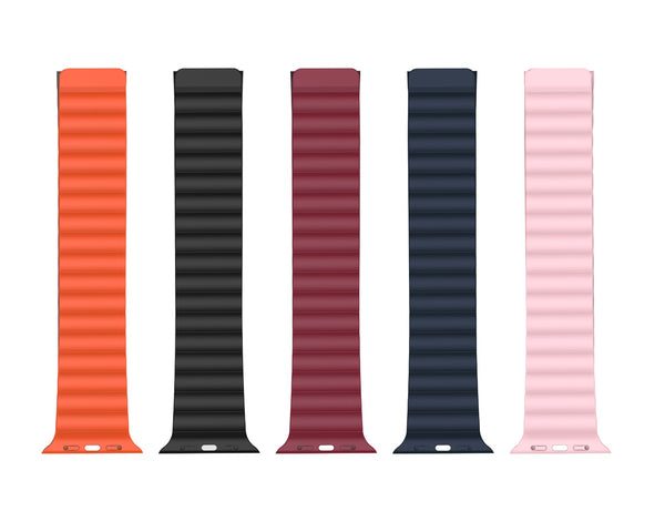 XO BT01B mágneses szilikon óraszíj Apple Watch 42/44/45 mm (Rózsaszín)