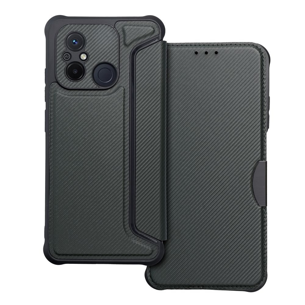Xiaomi Redmi 12C Razor mágneses ütésálló notesz tok (Zöld)