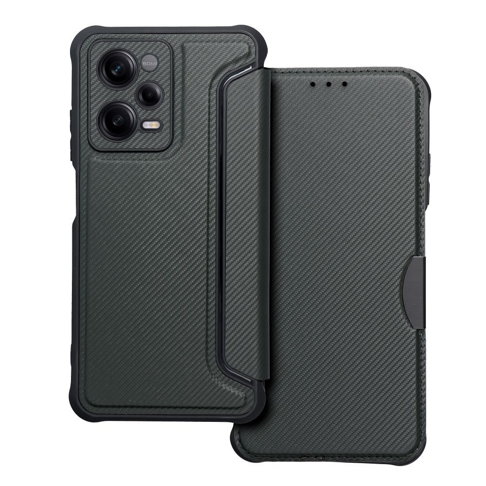 Xiaomi Redmi Note 12 Pro 5G Razor mágneses ütésálló notesz tok (Zöld)