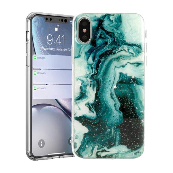 Samsung Galaxy A50 / Galaxy A30s / Galaxy A50s Vennus marble stone hátlap tok (Zöld)