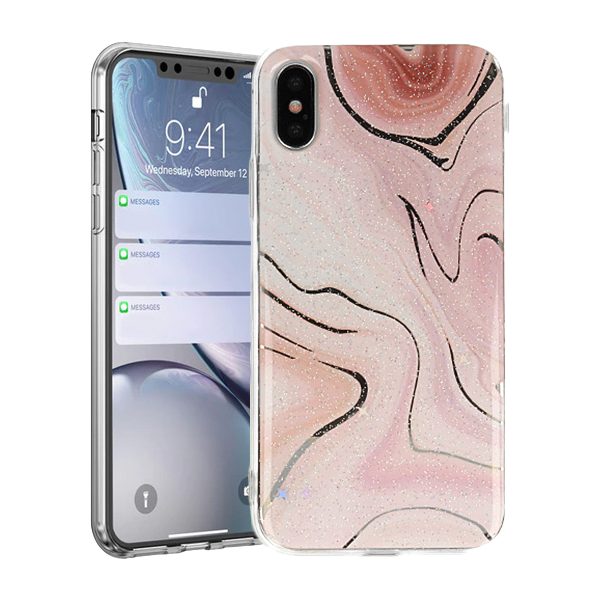 Samsung Galaxy A70 Vennus marble stone hátlap tok (Pink)