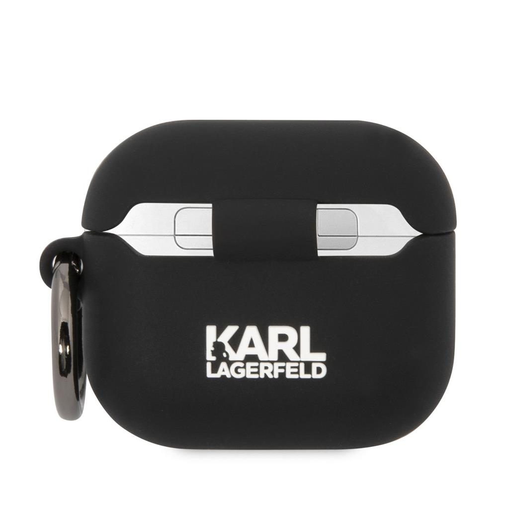 Apple AirPods 3 Karl Lagerfeld 3D Choupette fej szilikontok (Fekete) – KLA3RUNCHK