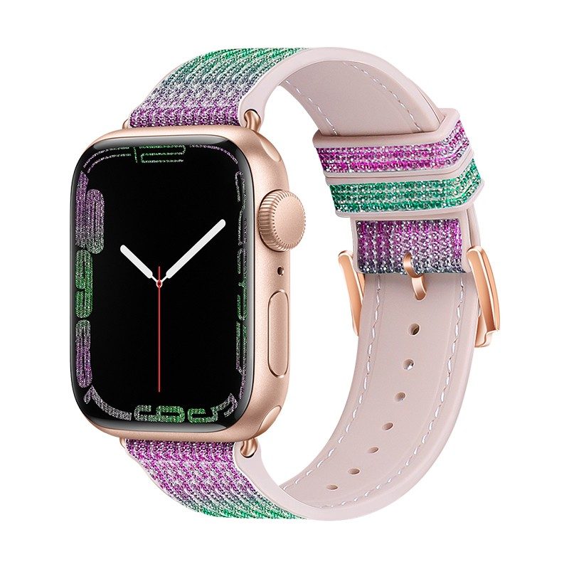 Apple Watch 38mm / Watch 40mm / Watch 41mm HOCO WA11 diamond okosóra szíj lila