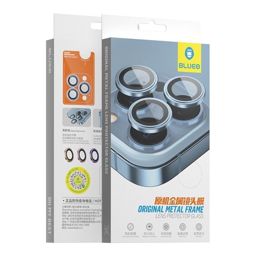 Apple iPhone 15 Pro Max BLUEO metal frame kamera védő kék
