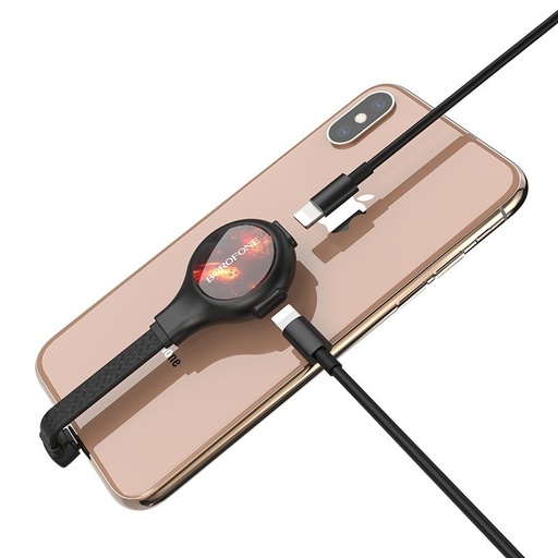 Borofone BV10 lightning elosztó (lightning audio+lightning töltő port), fekete