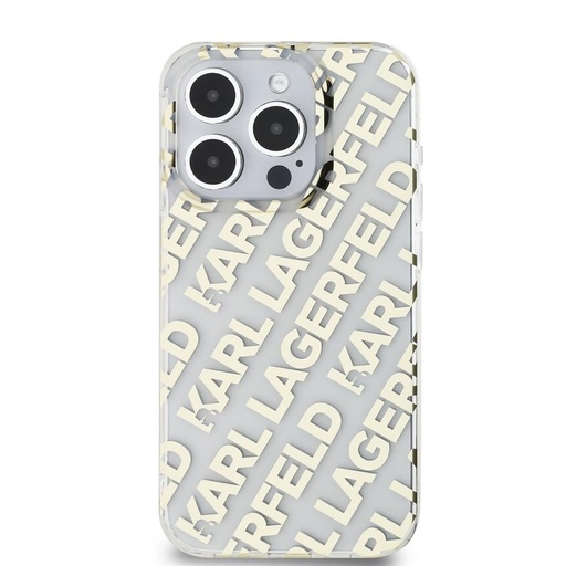 Apple iPhone 15 Pro Karl Lagerfeld IML Electroplated Repeated Logo tok (Arany) – KLHCP15LHKFOEMD