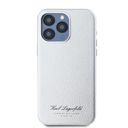 Apple iPhone 15 Pro Max Karl Lagerfeld Grained PU Hotel RSG tok (Szürke) – KLHCP15XPGWCMKHG