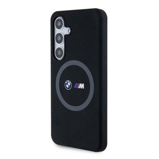 Samsung Galaxy S24 BMW M Printed Round MagSafe szilikon tok (Fekete) - BMHMS24S23SROK