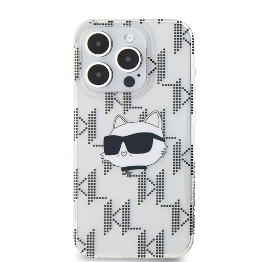 Apple iPhone 15 Pro Karl Lagerfeld IML Electroplated Choupette Head tok (Átlátszó) – KLHCP15LHKLPCHT
