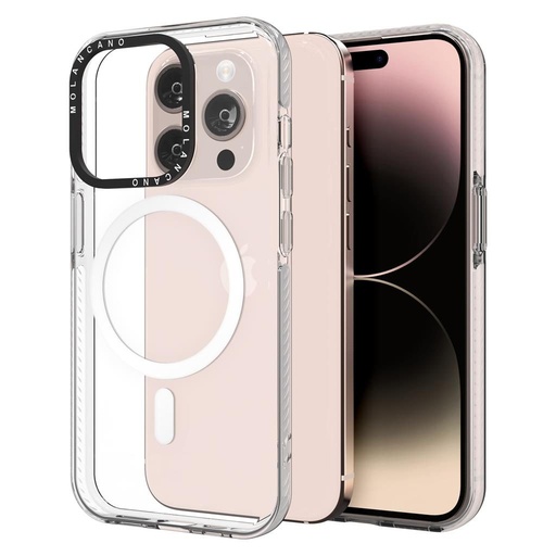 Apple iPhone 16 MOLAN CANO rainbow TPU magsafe hátlap tok (Átlátszó)