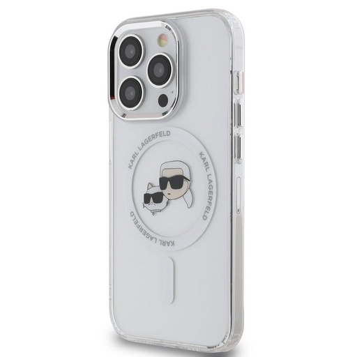 Apple iPhone 11 Karl Lagerfeld IML K&CH Heads Metal Frame MagSafe tok (Átlátszó) – KLHMN61HLSKCH