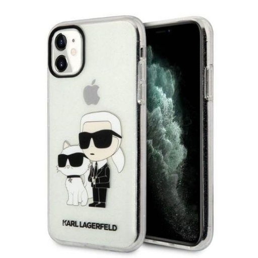 Apple iPhone 11 Karl Lagerfeld IML Glitter Karl and Choupette NFT tok (Átlátszó) – KLHCN61HNKCTGT