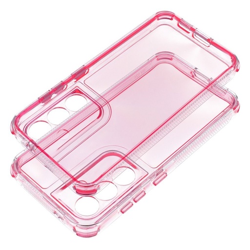 Samsung Galaxy S25 Ultra Matrix Clear szilikon hátlap tok (Rózsaszín)