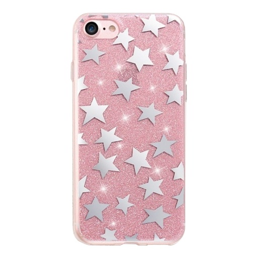 Samsung Galaxy A5 2017 glitter stars hátlap tok (Pink)