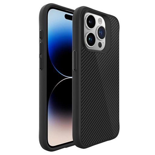 Apple iPhone 15 Pro Max TOKO Carbon fiber hátlap tok (Fekete)