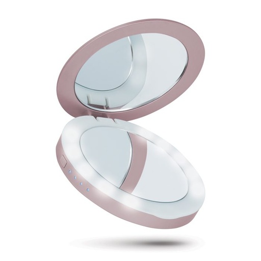 Beeyo Compact Mirror 3000mAh power bank, rozéarany